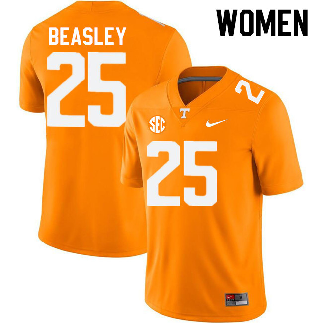 Women #25 Kaleb Beasley Tennessee Volunteers College Football Jerseys Stitched-Orange